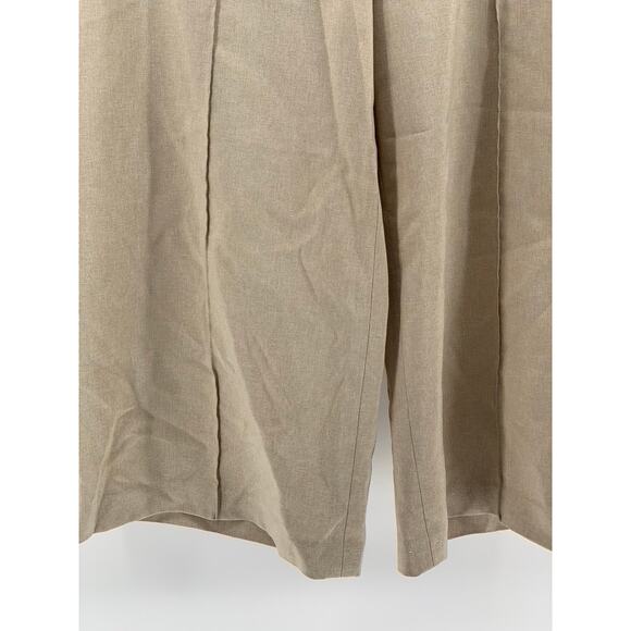 A.V.V Women's Beige Solid Wide-Leg Regular-Fit High-Rise Pant SZ XS - Picture 8 of 11